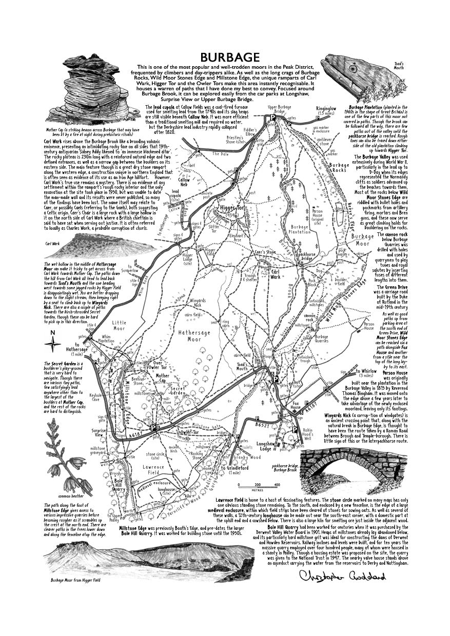 Art Print: Burbage Moor