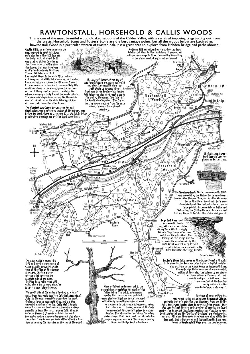 Art Print: Rawtonstall, Callis & Horsehold Woods