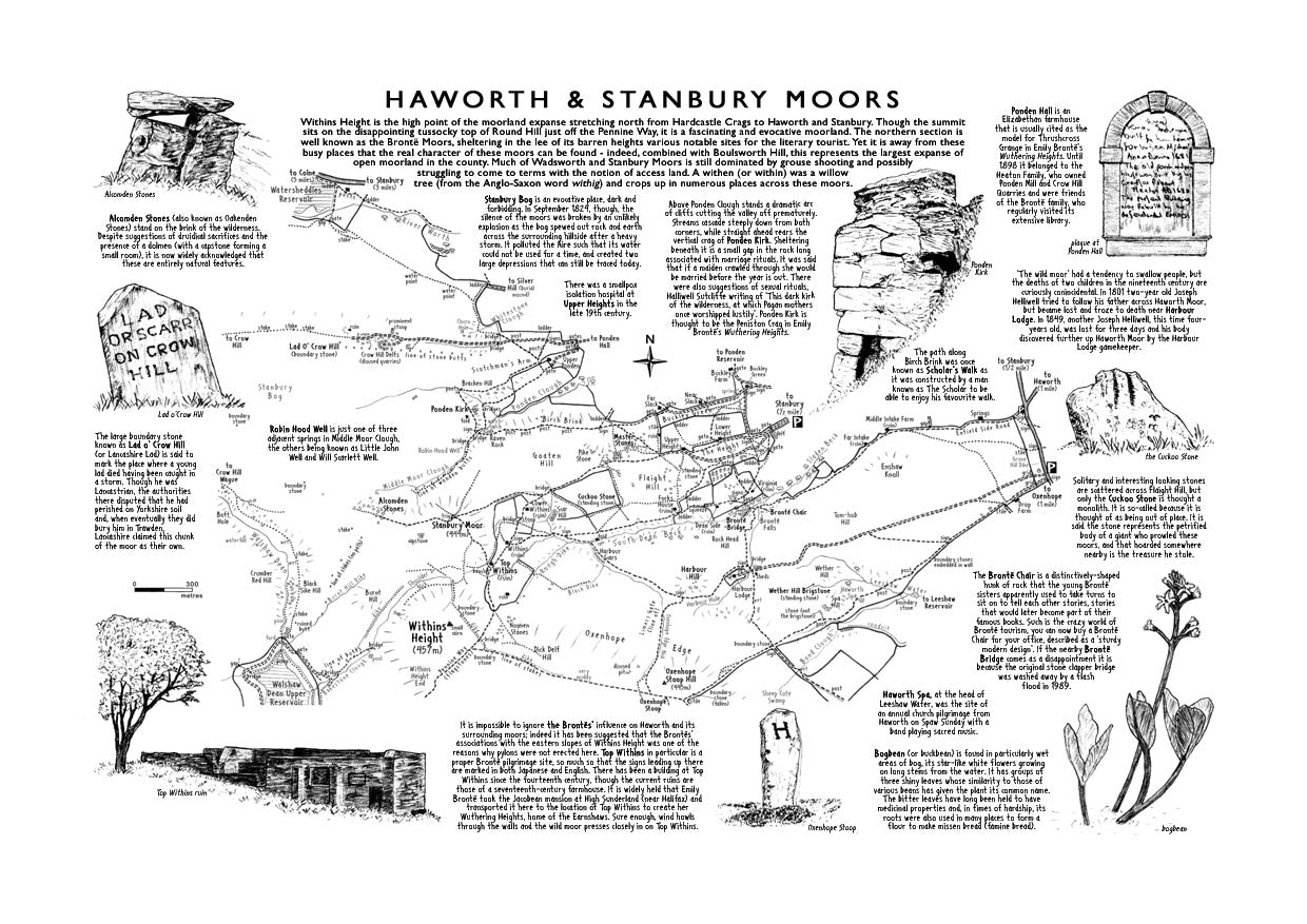 Art Print: Haworth & Stanbury Moors
